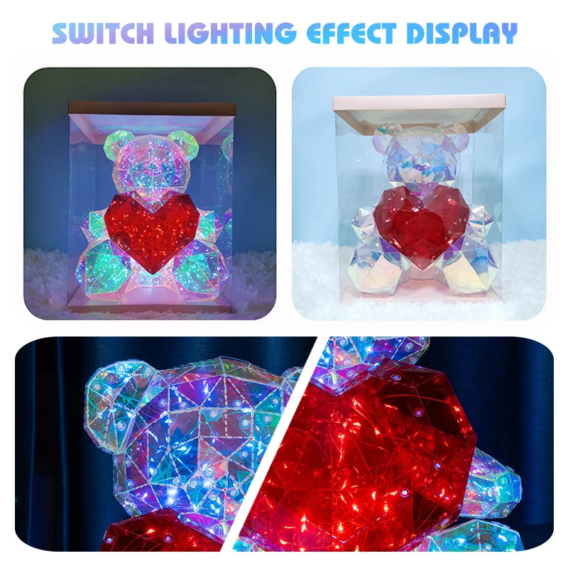 30cmusb Bears Decorative Lamp, Diy Creative Fantasy Bear, Valentine'S Day New Year'S Gift, Confession Gift Box, For Girlfriend